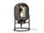 LED Tischlampe Industrial mit Glaskugel Rauchglas - Höhe 34cm