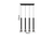 Balkenpendelleuchte CLERMONT 4-Flammig Schwarz, 70cm breit