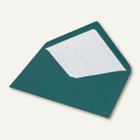 Rössler Briefumschlag DIN C5, Seidenfutter, nassklebend, tannengrün gerippt