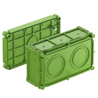 Geräteeinbaudose, grün, Schutzart IP30, geeignet für Betonbau, Bemessungsisolationsspannung 400V AC, halogenfrei