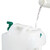 Relaxdays Wasserkanister mit Hahn, 25 Liter, Kunststoff bpa-frei, Weithals Deckel, Griff, Camping Kanister, weiß/grün
