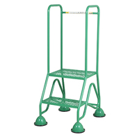 Fort Easy Glide Steps with Mesh Treads - 5 Steps - Green