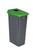 Probase Internal Recycling Bin - 80 Litre Capacity - Yellow Lid with Square Aperture