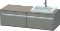 DURAVIT KT6797R4343 Waschtischunterbau KETHO 550x1400x426mm WT rechts basalt mat