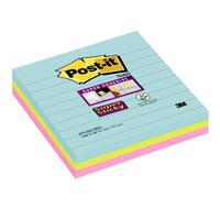 Post-it Super Sticky 101 x 101mm Lined Miami (Pack of 3) 675-SS3-MIA