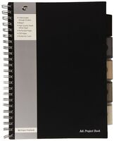 Pukka Pad A4 Wirebound Polypropylene Cover Project Book Black Ruled 250 Pages (Pack 3)
