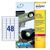 Avery Laser Heavy Duty Label 45.7x21.2mm 48 Per A4 Sheet White (Pack 960 Labels)