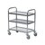 Trolley 3-Tier Stainless Steel Silver 373229