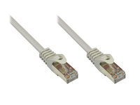 RNS® Patchkabel mit Rastnasenschutz, Cat. 5e, SF/UTP, PVC, 100MHz, grau, 1m, Good Connections®