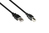 kabelmeister® Anschlusskabel USB 2.0 EASY Stecker A an Stecker B, schwarz, 0,5m