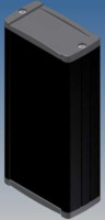 Aluminium Profilgehäuse, (L x B x H) 125 x 59.9 x 30.9 mm, schwarz (RAL 9004), I