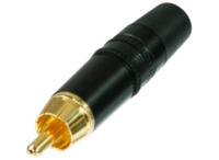 Cinch-Stecker für Kabelmontage 3,5 bis 6,1 mm Außen-Ø, vergoldet, Farbcodierring