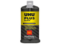2-Komponenten-Kleber 50 ml Kartusche, UHU PLUS BLACK 50ML