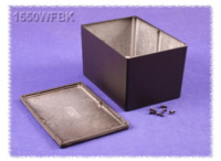 Aluminium Druckgussgehäuse, (L x B x H) 171 x 121 x 101 mm, schwarz (RAL 9005),