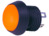 Drucktaster, 1-polig, schwarz, beleuchtet (orange), 0,4 A/32 V, Einbau-Ø 12 mm,