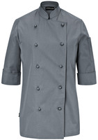 Damenkochjacke Milan Dreiviertelarm; Kleidergröße 44; grau