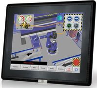 12" LCD MONITOR, TOUCH, RESIST, DM-F12A/R, 9~36VDC,