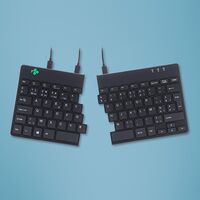Split Keyboard, (BE), black AZERTY, wired. Windows, Linux Integrated numeric keyboard Keyboards (external)