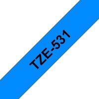 TZE531 12MM BLACK ON BLUE TAPE - MOQ 25 Tape TZE531, Címke szalagok