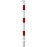 Poste barrera, Ø 60 mm, blanco y rojo