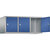 Altillo CLASSIC, 3 compartimentos, anchura de compartimento 400 mm, aluminio blanco / azul genciana.