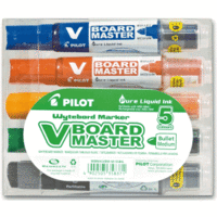 Boardmarker V-Boardmaster Begreen Set 5 Farben + Tafelwischer