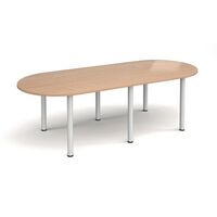 Radial end boardroom table