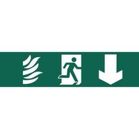 Running Man Arrow Down Sign