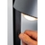 LED Steh-Leseleuchte ALDAN mit Stufen-Touchdimmer, 120-150cm, 230V, 15.5W 2700K, schwarz / Alu gebürstet