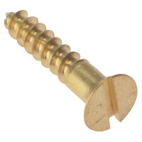 ForgeFix CSK310BR Wood Screw Slotted CSK Solid Brass 3 x 10 Box 100