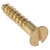 ForgeFix CSK310BR Wood Screw Slotted CSK Solid Brass 3 x 10 Box 100