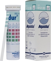 Paski testowe AQUADUR® do analizy twardości wody Skala <3/>4/>7/>14/>21°d