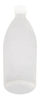 Enghalsflasche 50 ml rund LDPE naturfarben mit VerschlußStk.