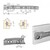 EMUCA 3019625 - Lote de 5 juegos de guías de rodillos T30 para cajón con extracción parcial L 250 mm en color aluminio