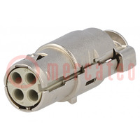 Conector: HDC; hembra; Han Modular Quintax; PIN: 4; blindaje