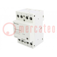 Contactor: 4-pole installation; 63A; 230VAC,230VDC; NC + NO x3