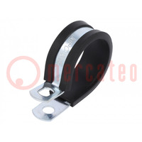 Fixing clamp; ØBundle : 28.6÷30.2mm; W: 13mm; steel; SL; W1