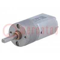 Motor: DC; with gearbox; 6VDC; 2.9A; Shaft: D spring; 590rpm; 25: 1
