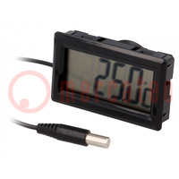 Meter: temperature; digital,mounting; on panel; LCD; Accur: ±1°C