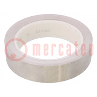 Tape: electrically conductive; W: 25mm; L: 16.5m; Thk: 0.066mm