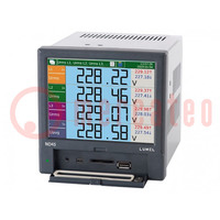 Meter: power quality analyser; on panel; digital,mounting; ND45