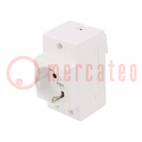 F-type socket (Schuko); 250VAC; 16A; for DIN rail mounting