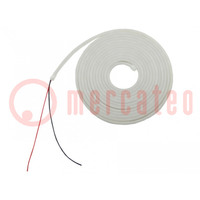 NEON LED tape; white cold; 2835; 12V; LED/m: 120; 6mm; IP65; 8W/m
