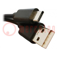 USB cable; USB 2.0,USB C; 1000mm; Communication: USB