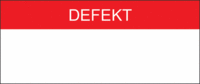 Etiketten - DEFEKT, Rot/Weiß, 1.6 x 3.8 cm, Baumwollgewebe, Selbstklebend