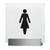 Clear Toilettenschild, Größe (BxH): 14,0 x 14,0 cm Version: 02 - Frau
