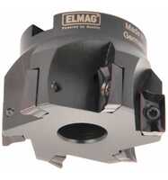 ELMAG Eckfräser 90° DM 100mm, 8-Schneiden, Aufnahme 32mm, <br/>ohne Wendeplatten (APKT,APHX)