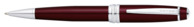 Kugelschreiber Bailey Rot-Lack, Drehmechanik, Mittel, schwarz, in Geschenkbox
