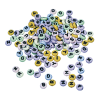 Produktfoto: Plastik-Buchstaben-Perlen rund, 6mm ø