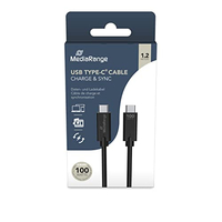 MEDIARANGE CÂBLE DE CHARGEMENT ET DE DONNÉES USB TYPE-C - AVEC PUCE E-MARKER, USB 3.1, PREND EN CHARGE USB-C POWER DELIVERY 3.0,